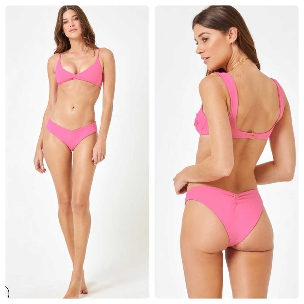 L*Space | Low Rise Hipster Ella Bikini Bottom In Cosmo Pink | S